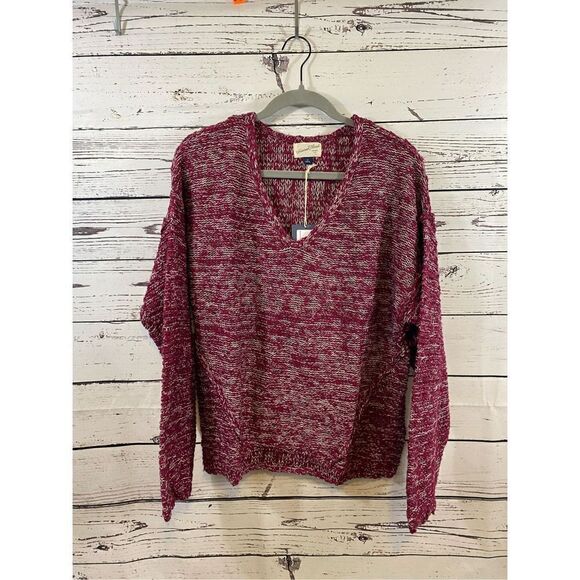 Universal Thread maroon V-neck Sweater Medium NWT - Picture 1 of 5